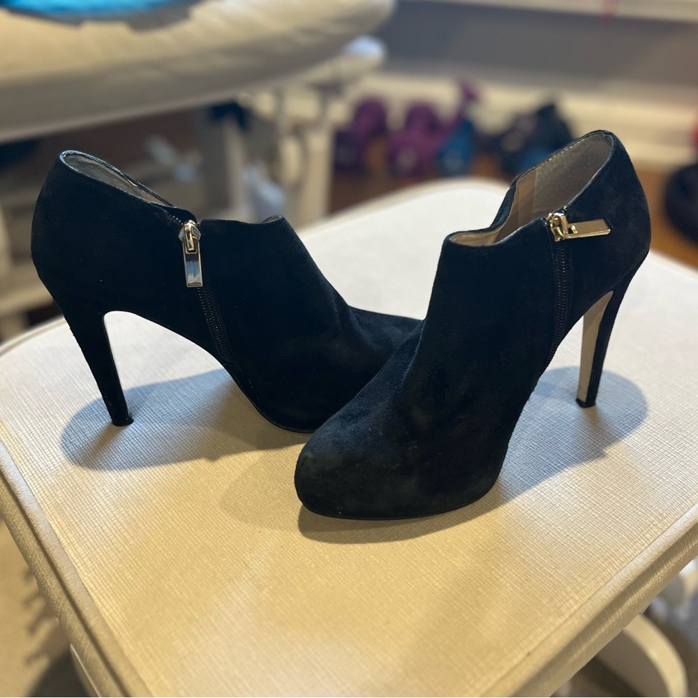 INC Suede Ankle Booties.